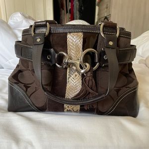 Brown coach purse